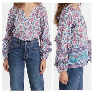 Tuckernuck Bell by Alicia Bell Callie Silk Blend Ruffle Long Sleeve Top. 23